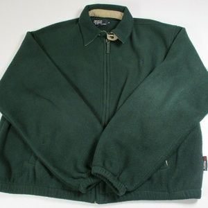 Polo Ralph Lauren Men's Medium Green Fleece Jacket